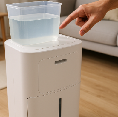 제급기 물통을 교체하는 그림