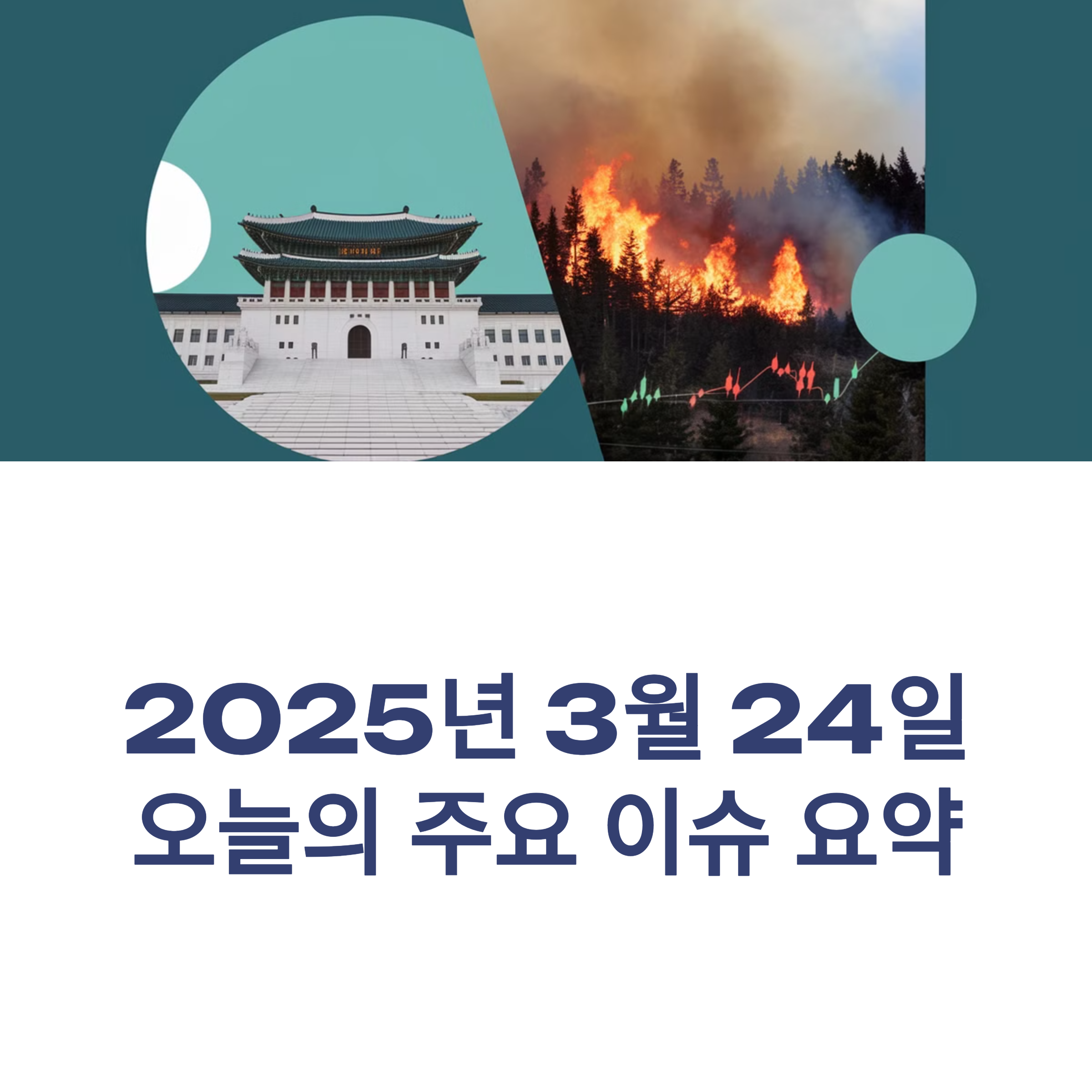 2025년 3월 24일 오늘의 주요 이슈 요약