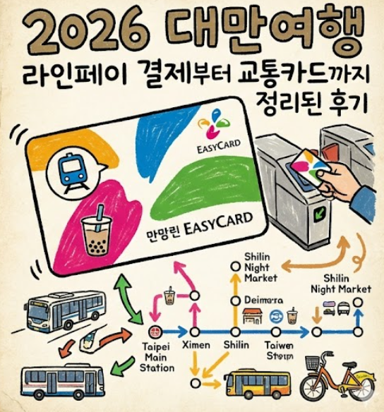 2026 대만여행 라인페이 결제부터 교통카드까지 정리된 후기