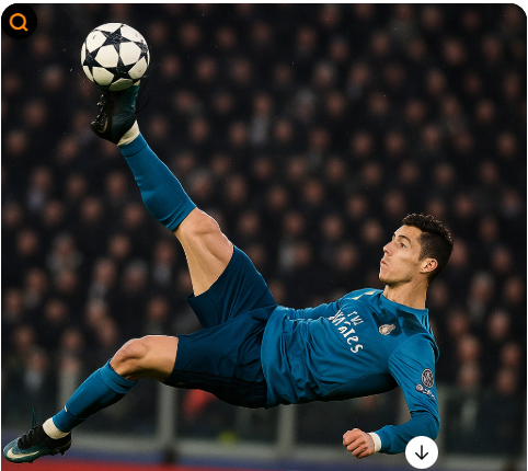 챔스 득점왕 비교분석 호날두 골장면 사진