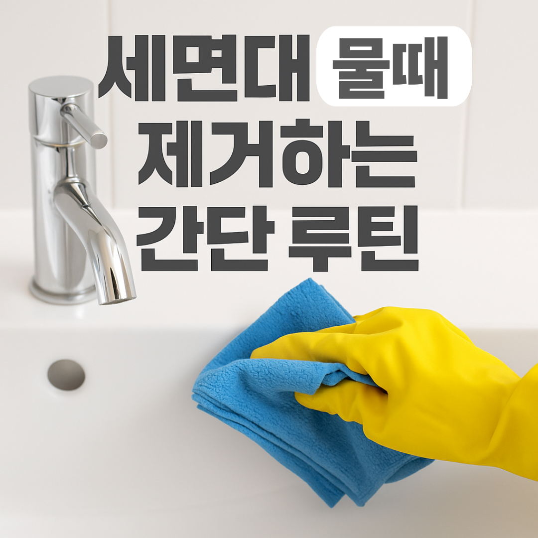 세면대 물때 제거하는 간단 루틴