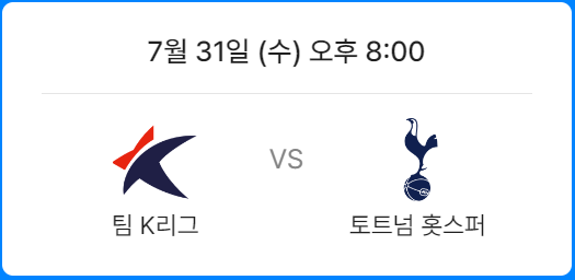 토트넘 뮌헨 내한티켓 예매&amp;#44;가격&amp;#44;일정