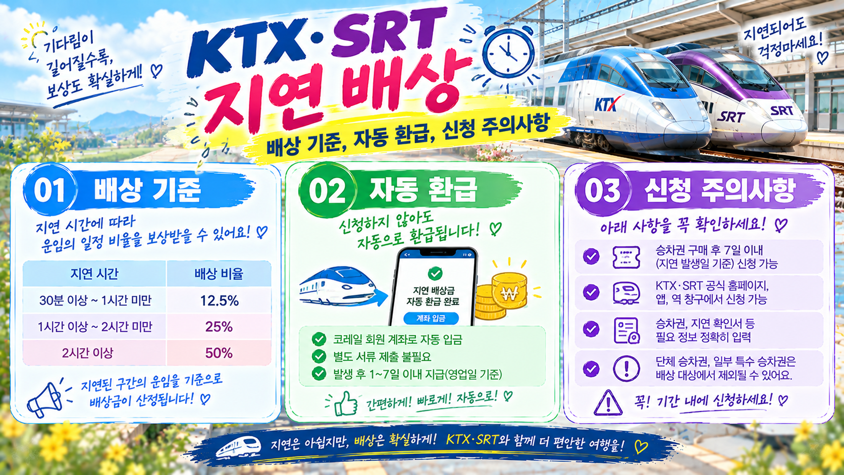 KTX·SRT 지연 배상