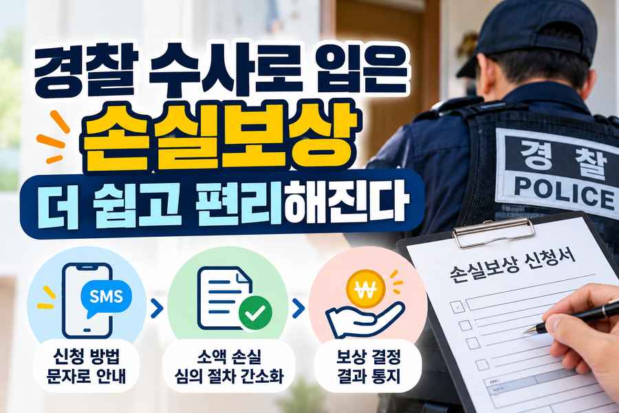 경찰 수사 손실보상 신청방법, 2026년 달라진 보상제도 총정리