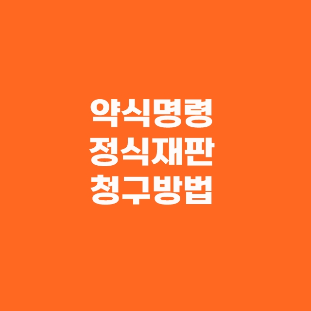 약식명령 정식재판청구 국선변호사 선임 방법