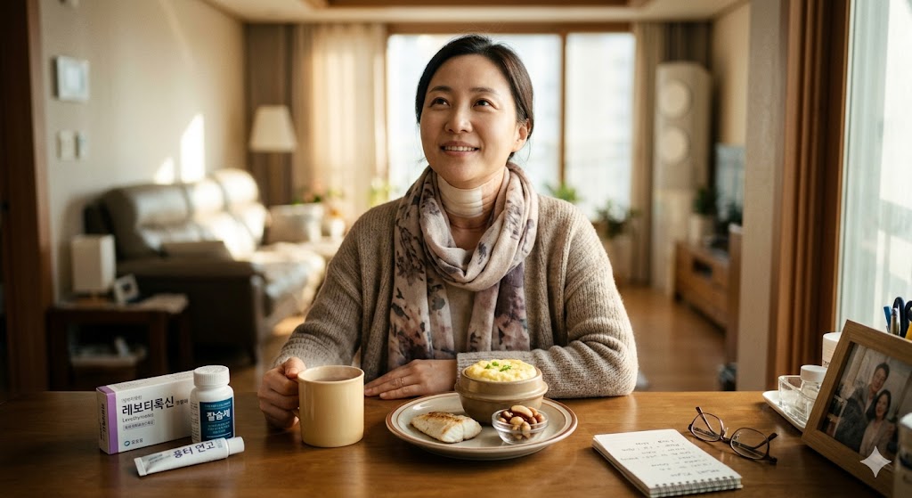 수술 후 아내의 모습