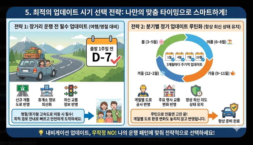 내비게이션 맵 업데이트 시기