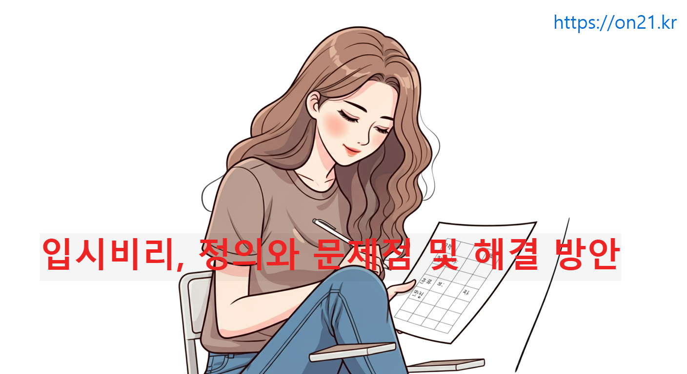 입시비리, 정의와 문제점 및 해결 방안