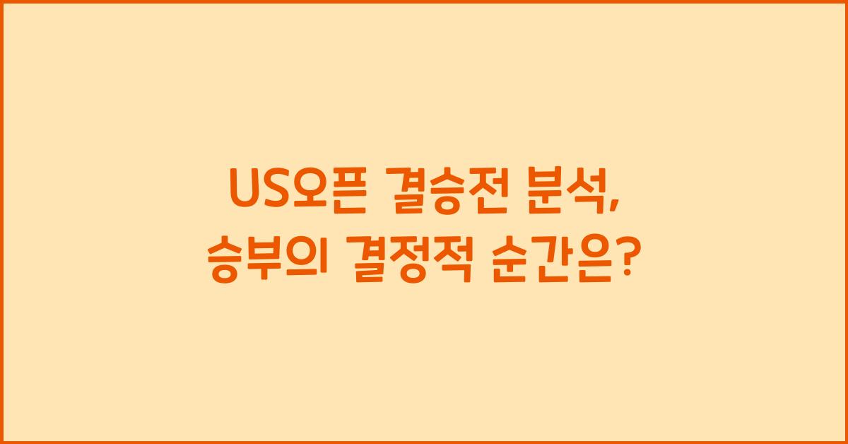 US오픈 결승전 분석