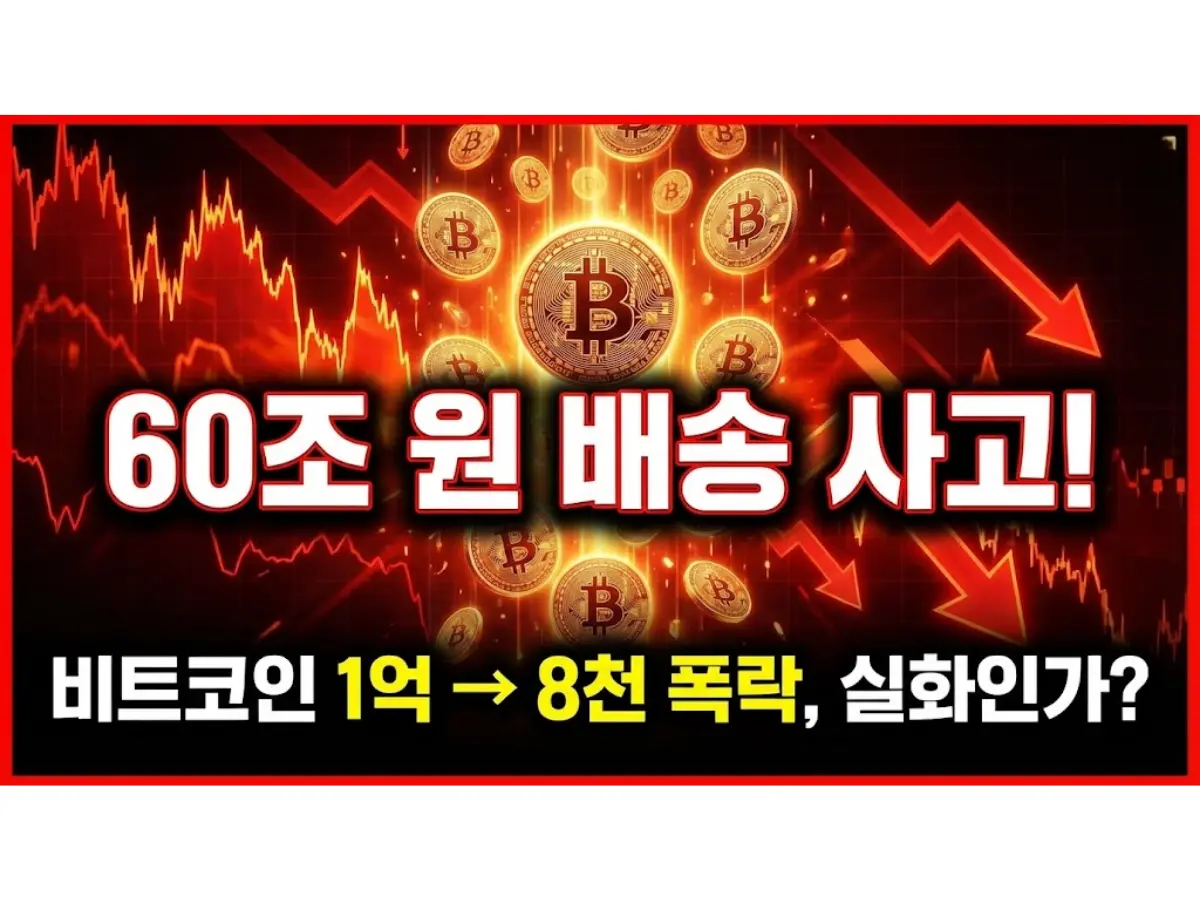 빗썸 60조 비트코인 배달 사고! 1억이 8천 된 사태와 ‘공짜 수수료’ 챙기는 법