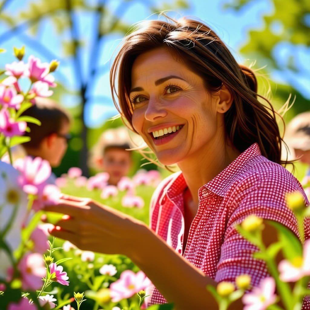 치료 후 환자의 삶의 질이 개선된 모습을 담은 사진