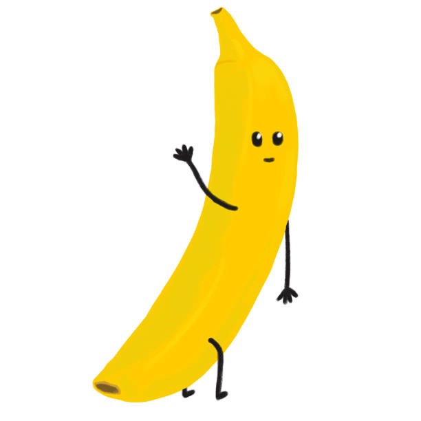 손들고 인사하는 바나나