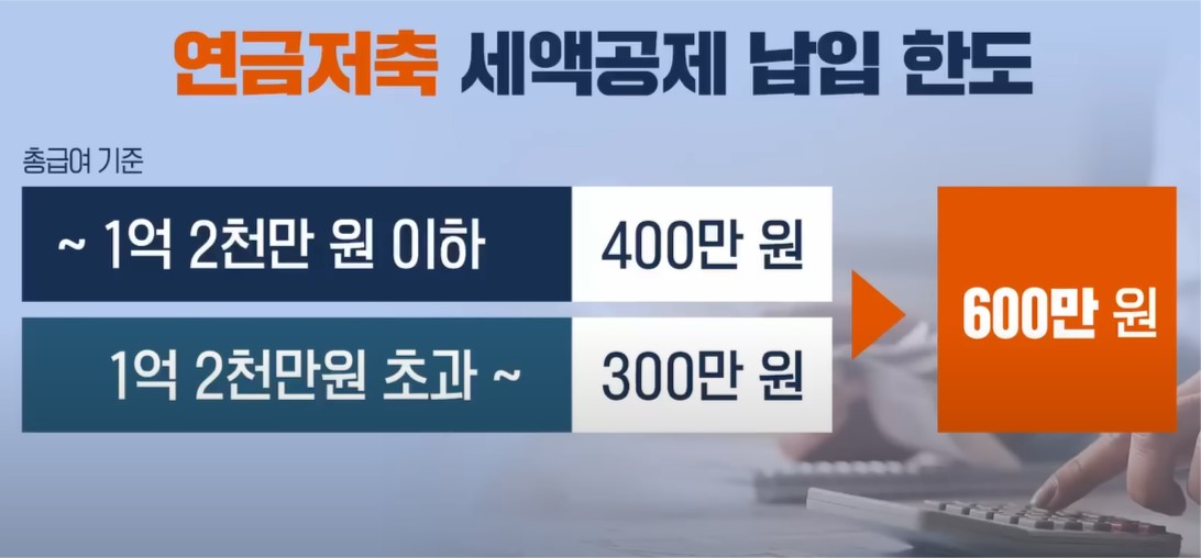 연금저축 세액공제 한도