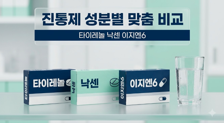 머리, 치통, 생리통으로 아플 땐 타이레놀, 낙센, 이지엔6 중 어떤 진통제를 먹어야 할까?