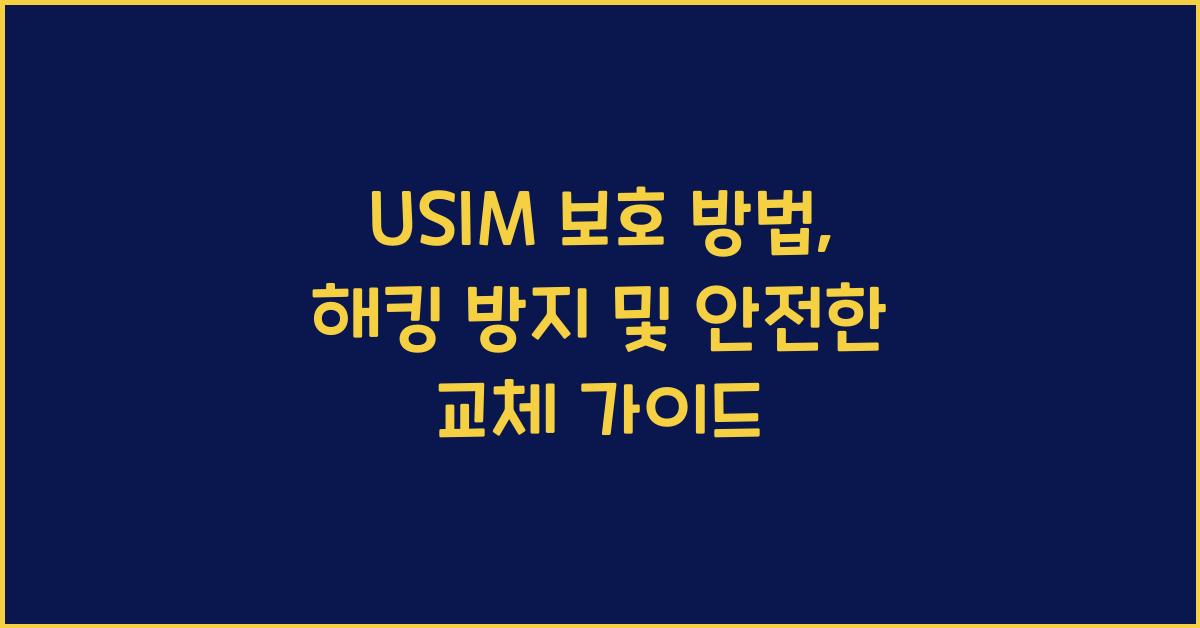usim 보호 방법
