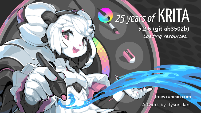크리타(Krita) 로딩 화면