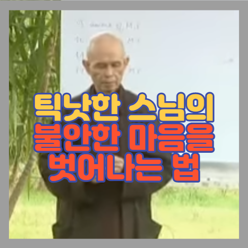 틱낫한 스님의 불안한 마음을 벗어나는 법