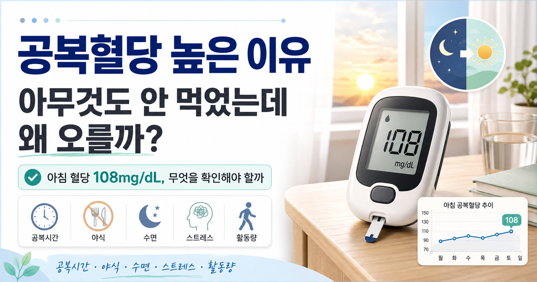 아침 공복혈당 상승 원인