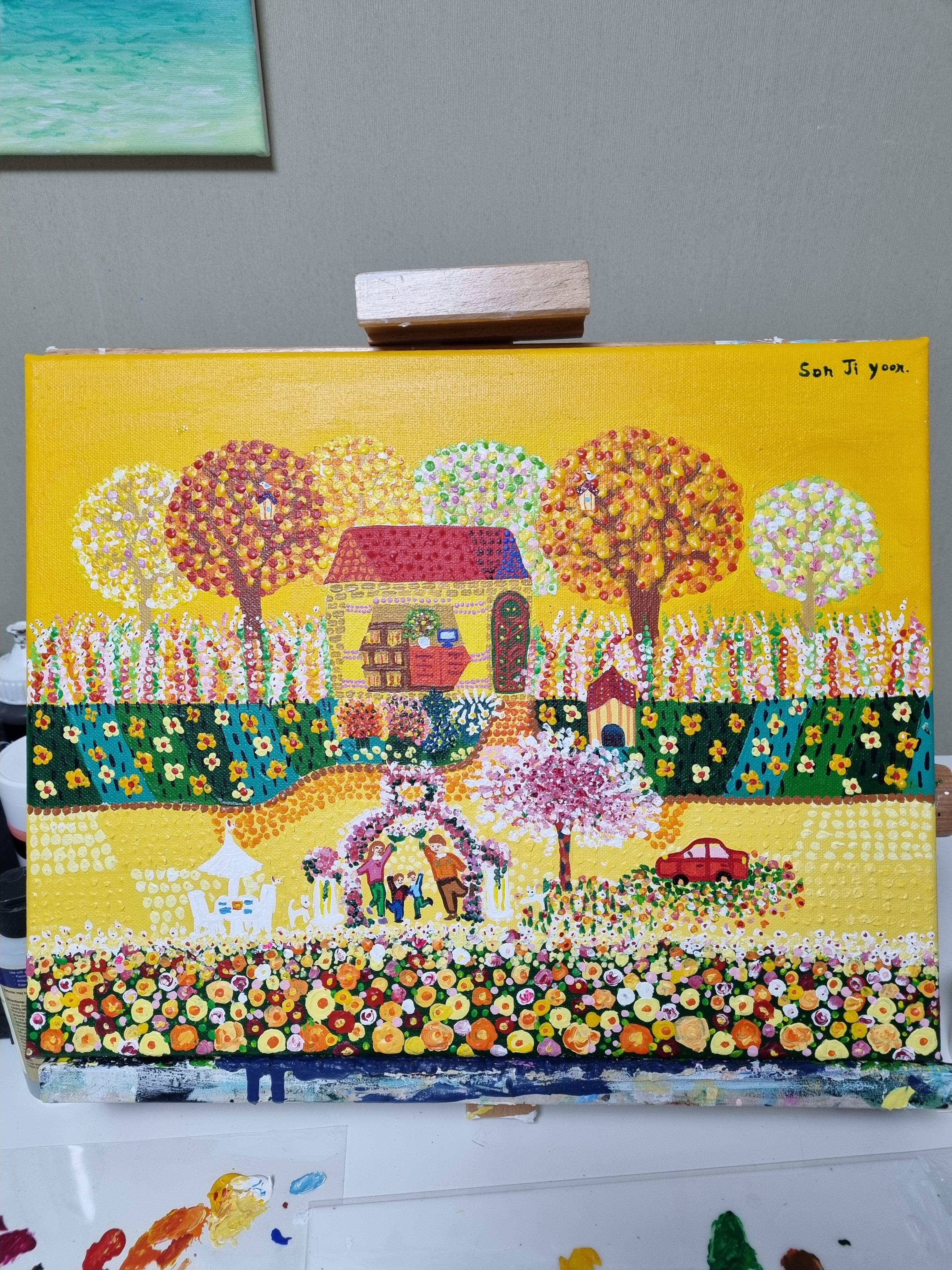 김덕기 화가 &quot;즐거운 우리집&quot; 모작 그리