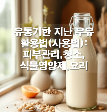유통기한 지난 우유 활용법(사용법): 피부관리,청소,식물영양제,요리