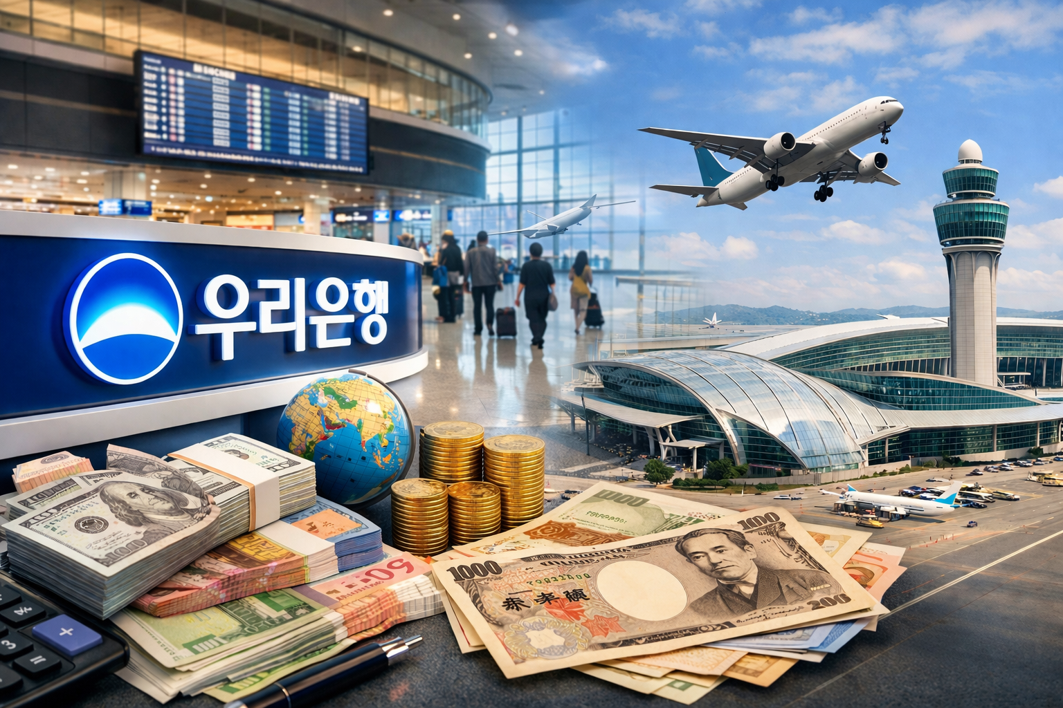 인천공항 우리은행 환전 위치 총정리|24시간 운영시간·ATM·수수료까지 완벽 가이드 관련 사진