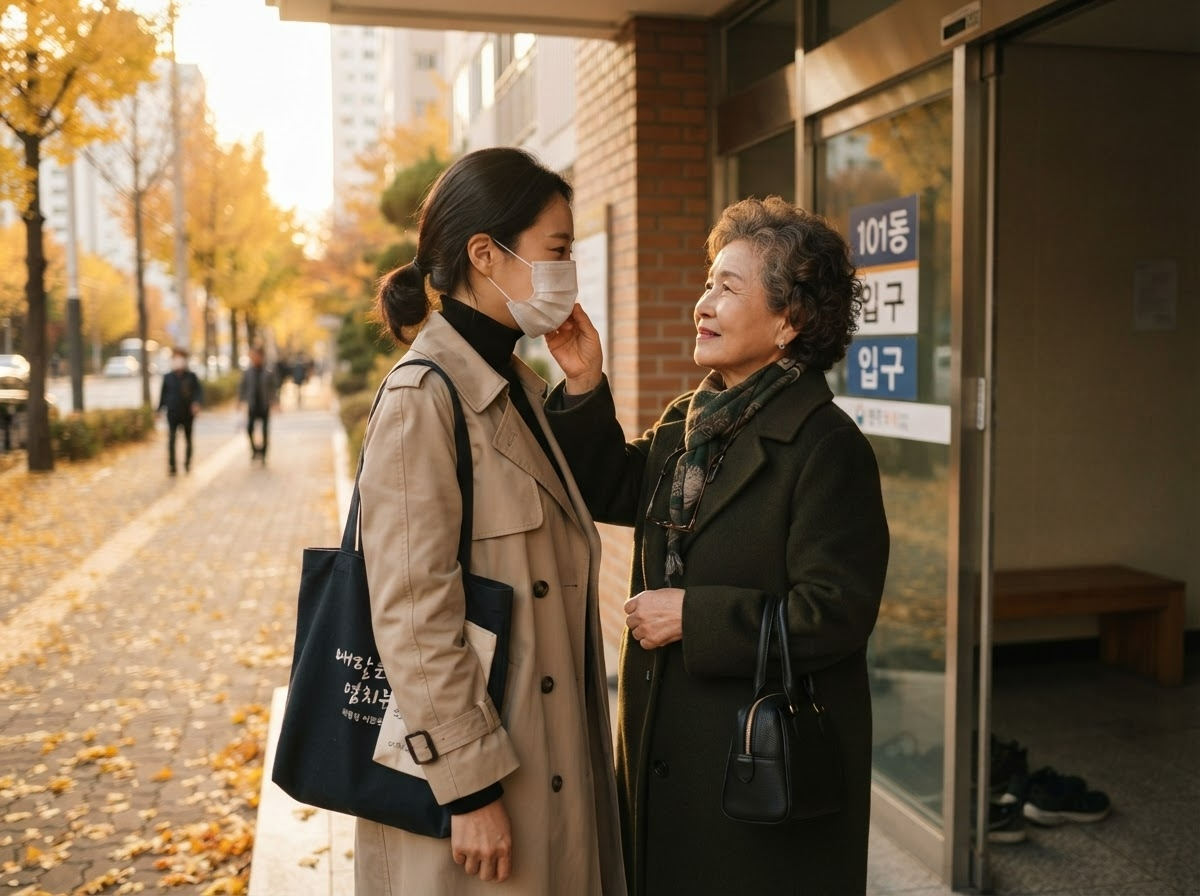 독감 유행주의보 마스크 외출