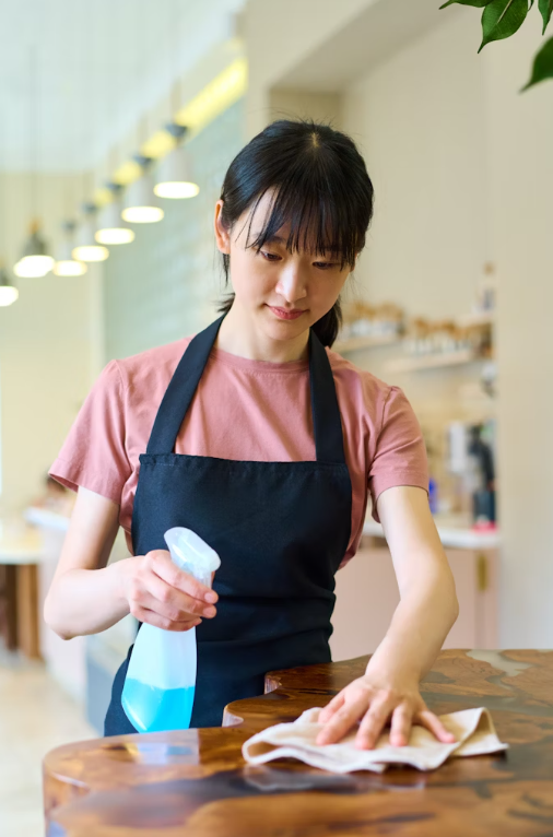 일본 파트타임 근로자의 모습입니다.