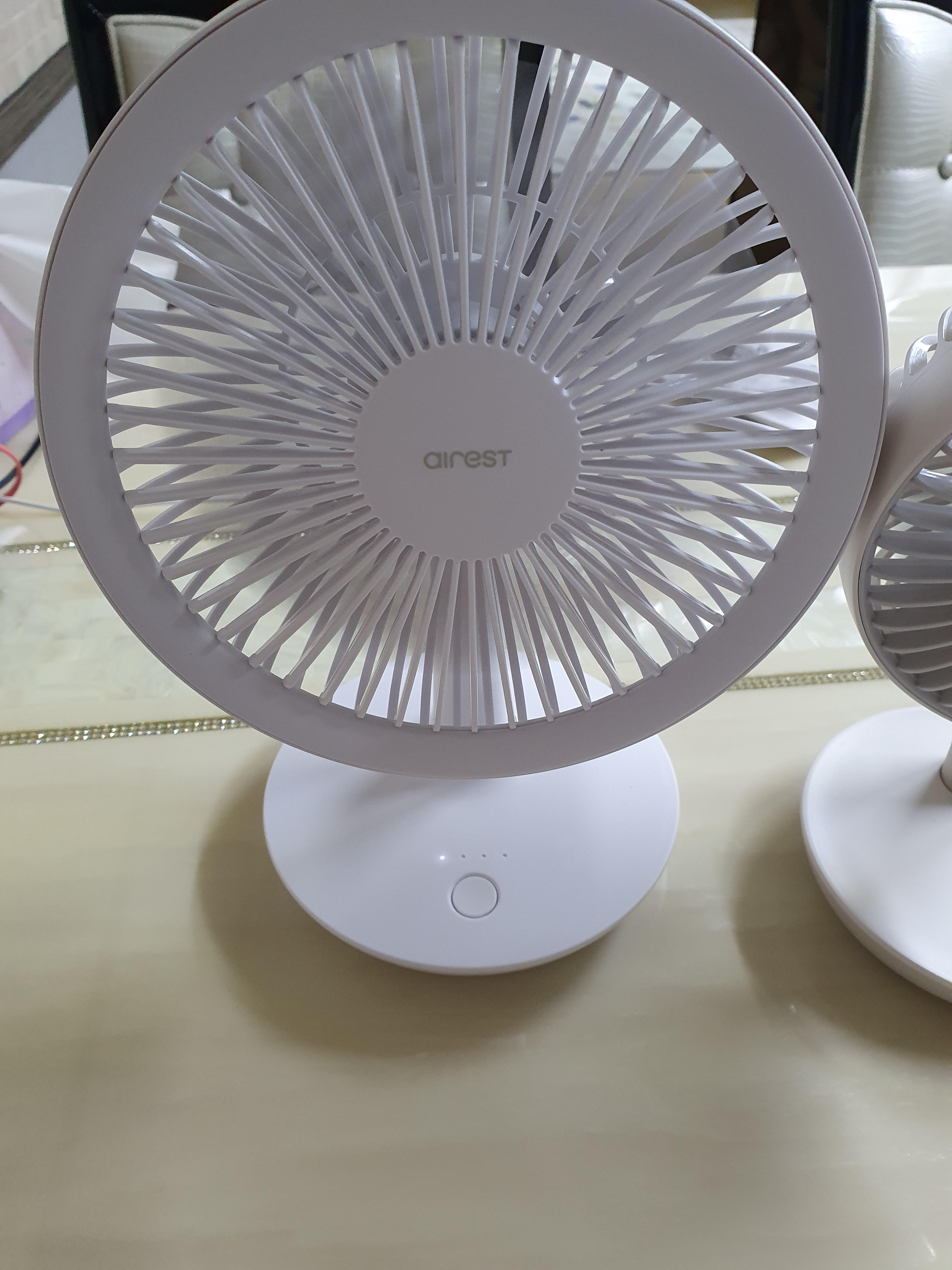 작동중인 미로 에어레스트 미니팬 작동중인 모습 바람세기1단계