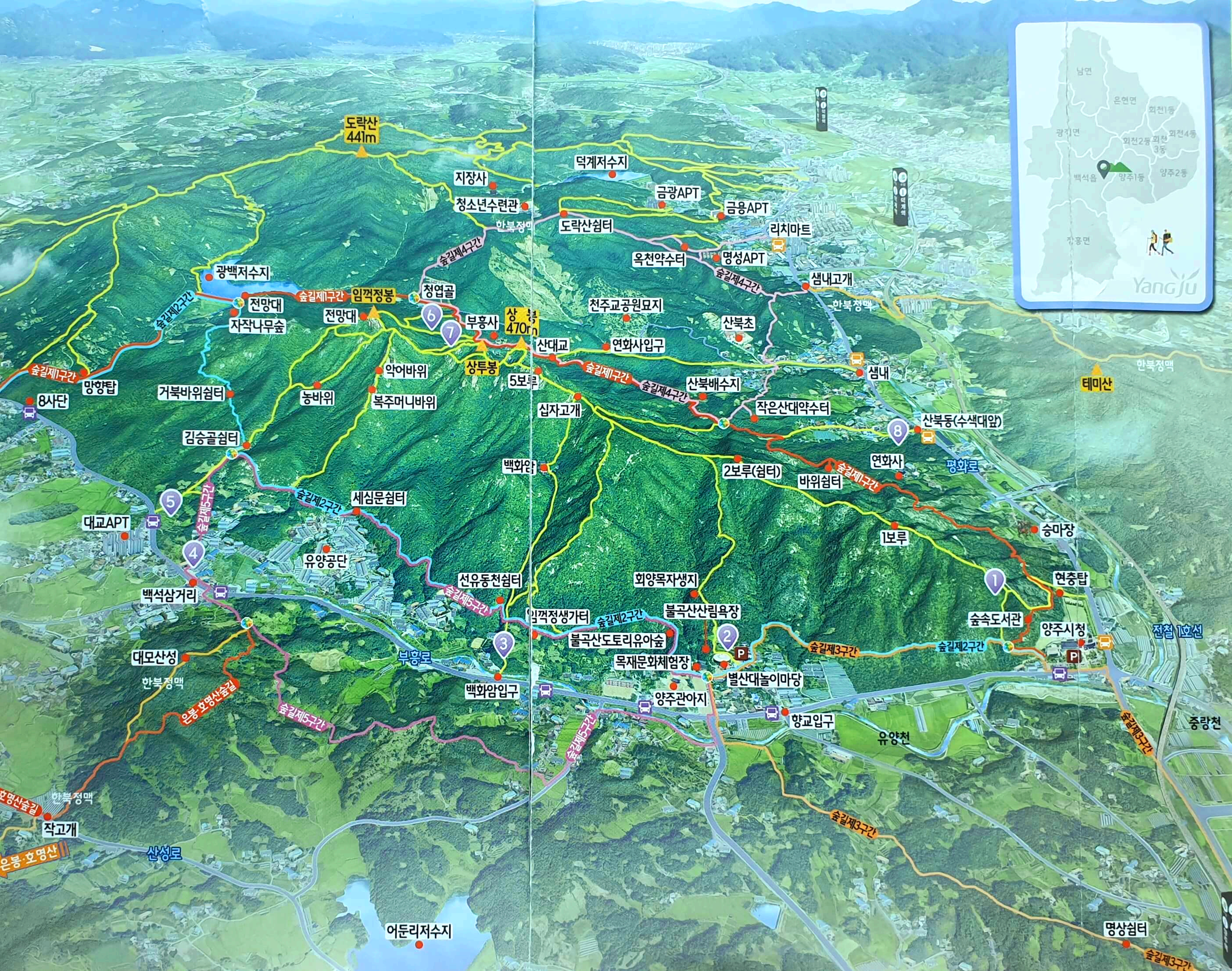 불곡산 지도입니다.