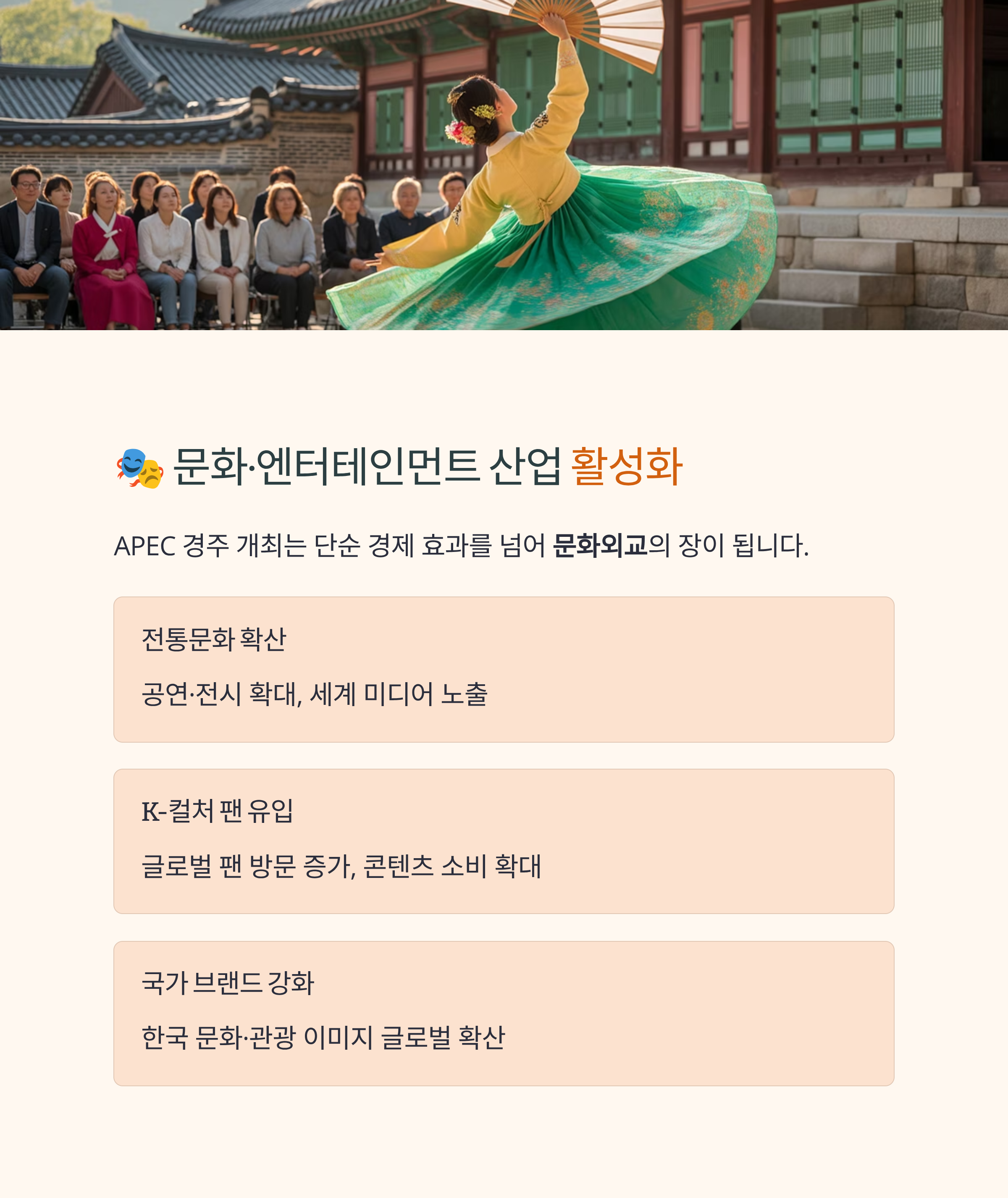 APEC 정상회의 경주 개최, 산업별 파급 효과 분석