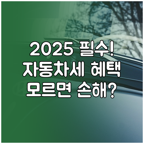 2025년 변경된 자동차세 연납 할인..