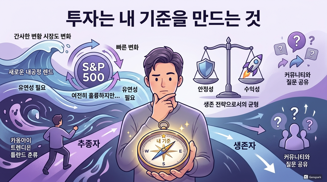 내 기준&rsquo;을 만드는 게 훨씬 중요하더라구요.