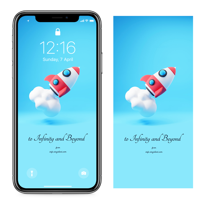 03 우주선 3D C - to Infinity and Beyond 아이폰우주배경화면