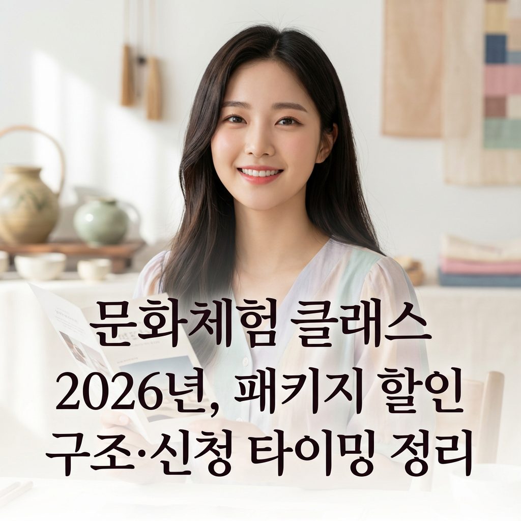 문화체험 클래스 2026년 | 패키지 할인 구조·신청 타이밍 정리