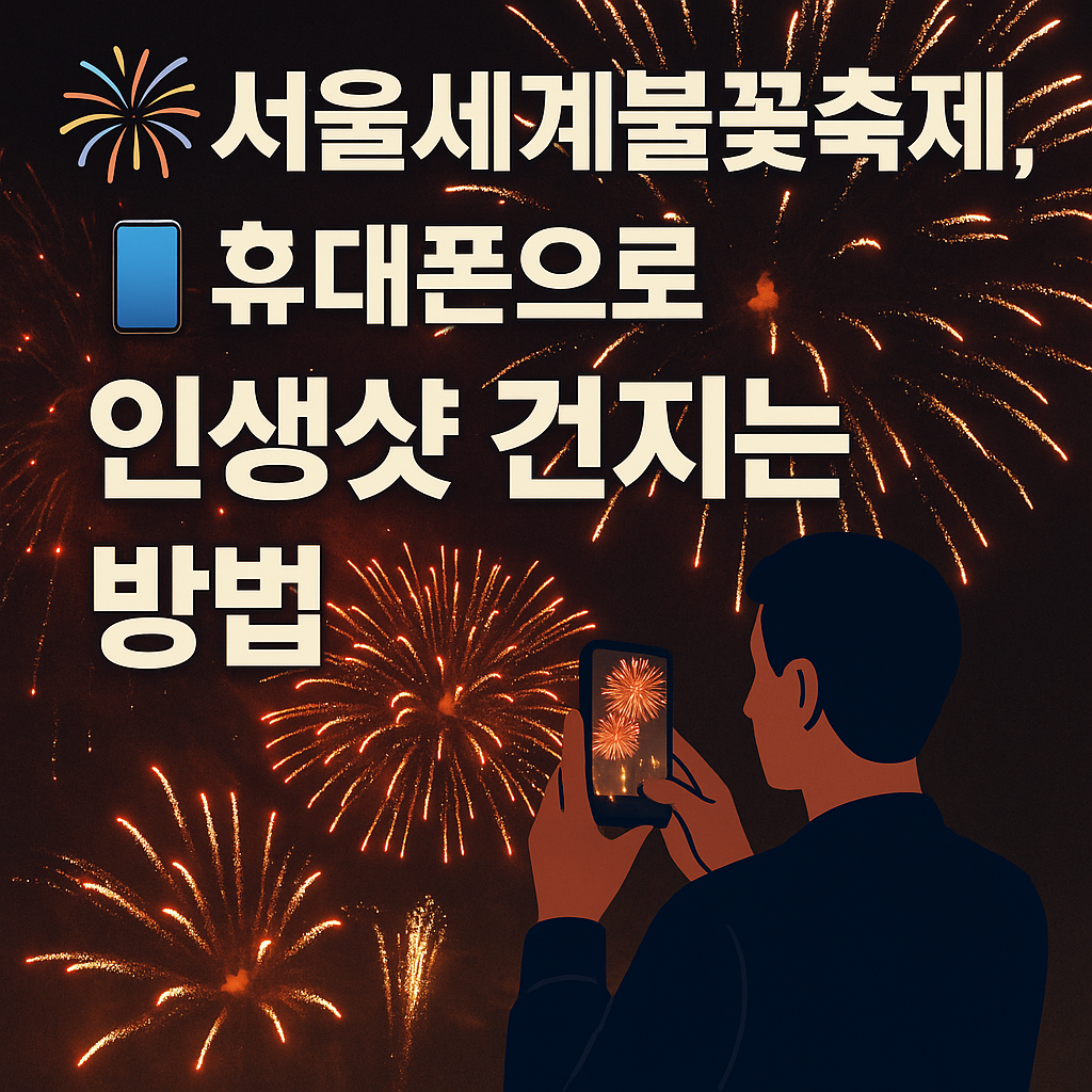 서울세계불꽃축제, 휴대폰 인생샷 찍는법 꿀팁