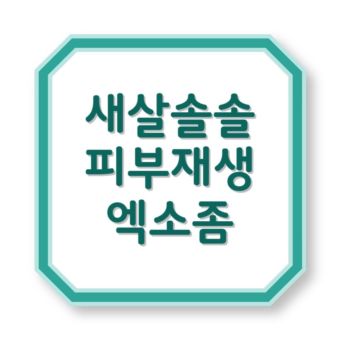 여드름 흉터도 개선된다고? 엑소좀 피부 재생 효과 공개