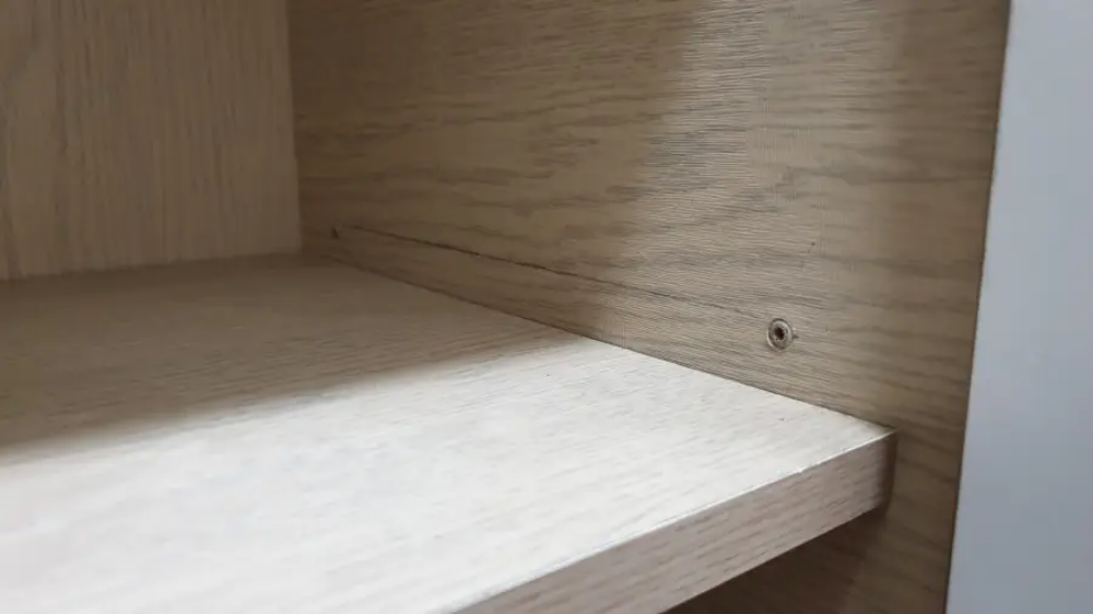 선반 간격 조절 완료 모습