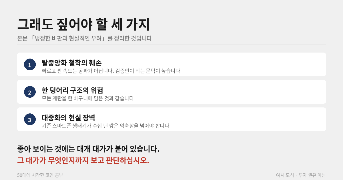 솔라나를 향한 세 가지 우려