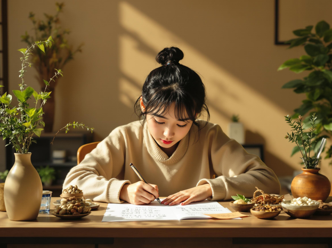 한의대를 가기위해 모의고사 푸는 학생