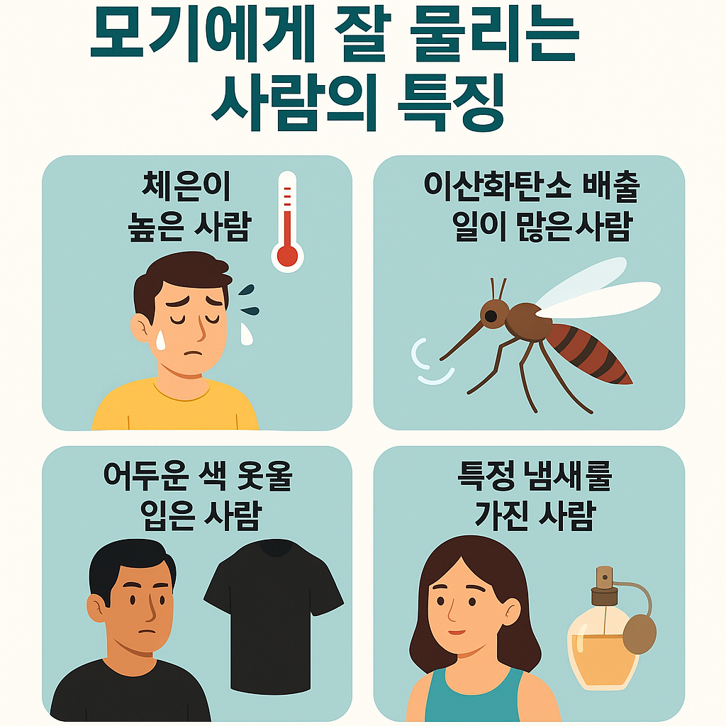모기에게 잘 물리는 사람의 특징