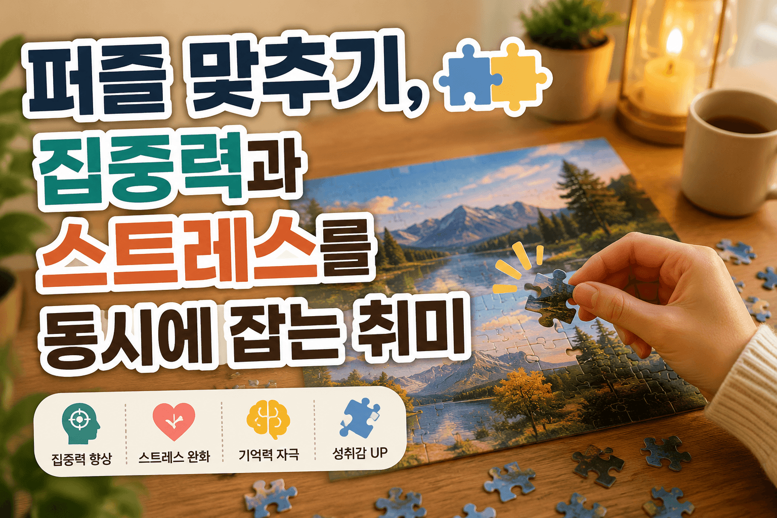 퍼즐 맞추기, 하루 10분으로 집중력과 스트레스를 동시에 잡는 취미