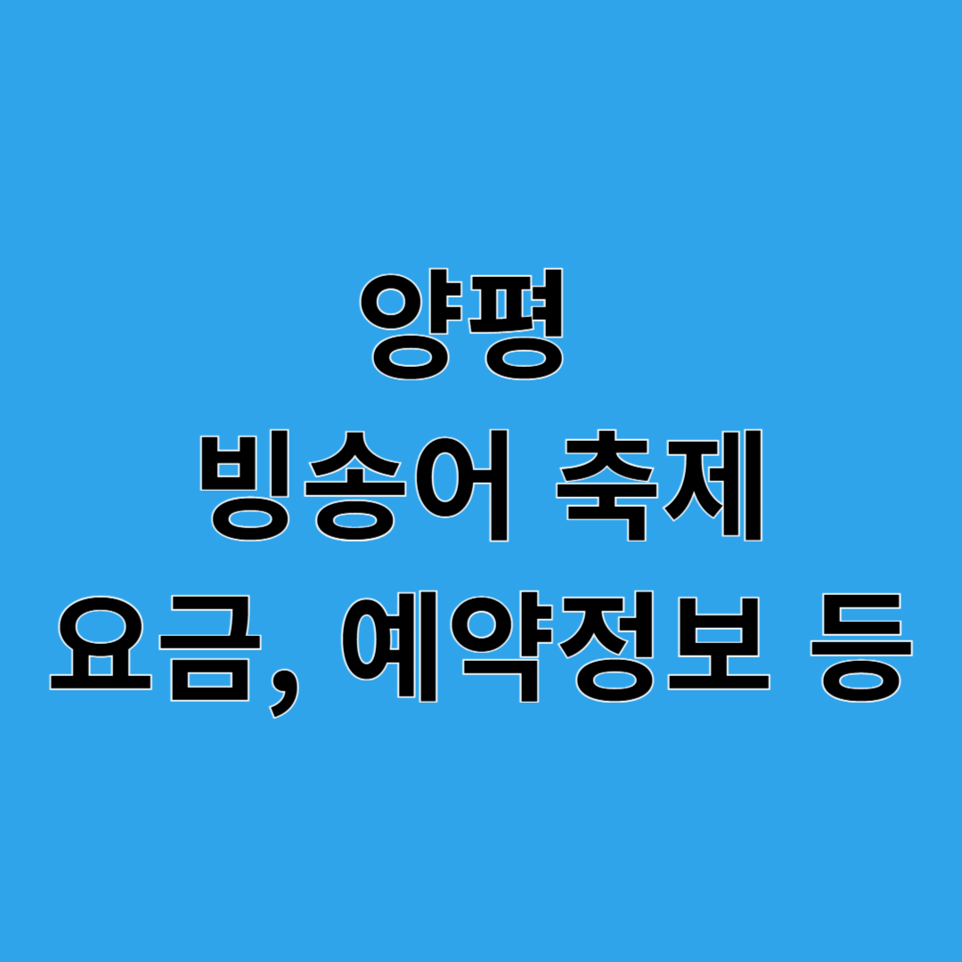 2024 양평 송어 축제: 겨울 낭만과 즐거움이 가득한 특별한 경험