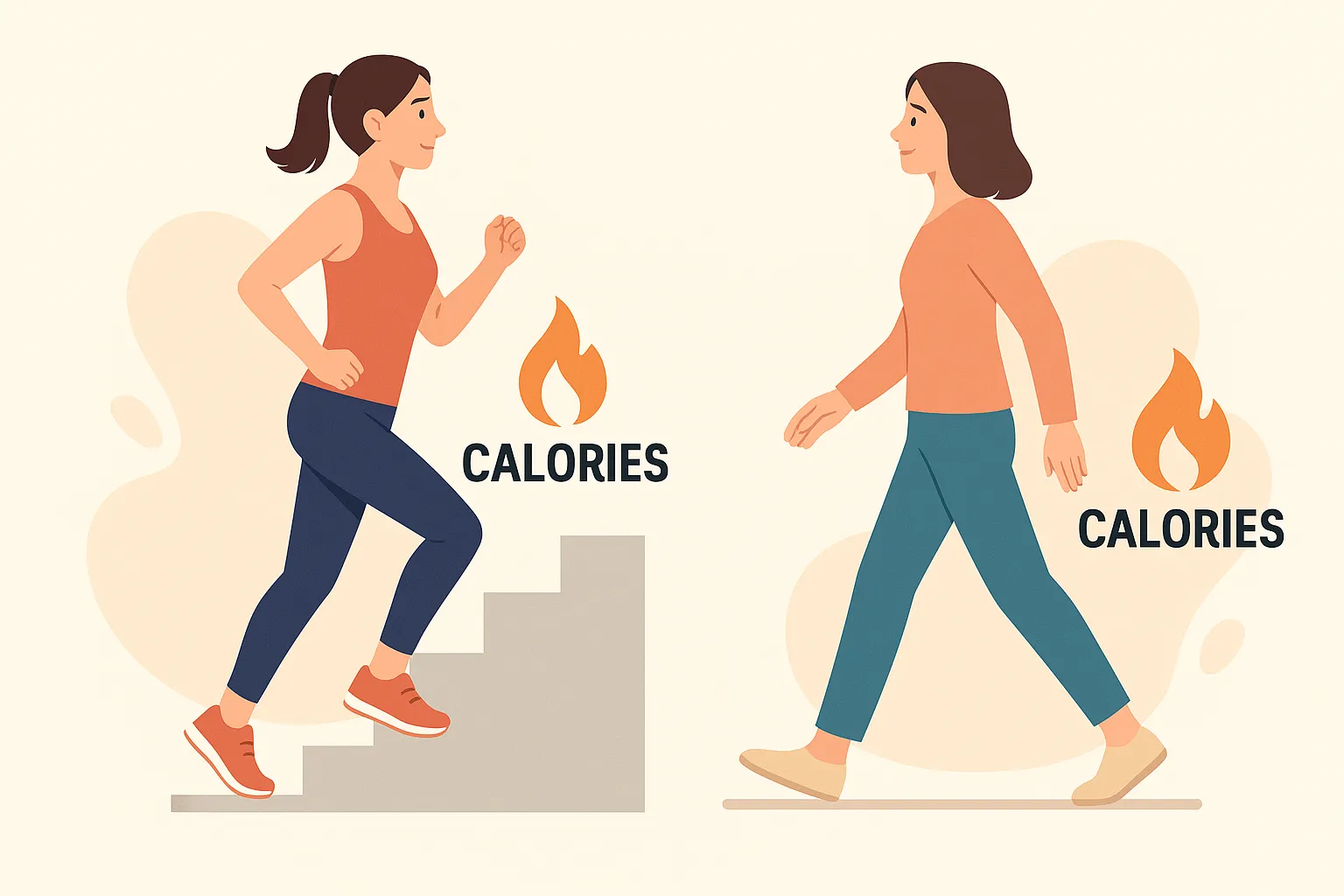 계단-오르기와-걷기의-칼로리-소모량을-비교하여-운동-효과의-차이를-시각적으로-표현한-이미지