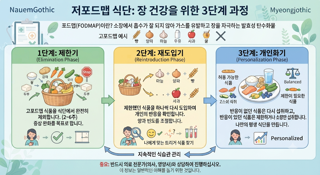 과민성 대장증후군 저포드맵 식단의 기본 원리