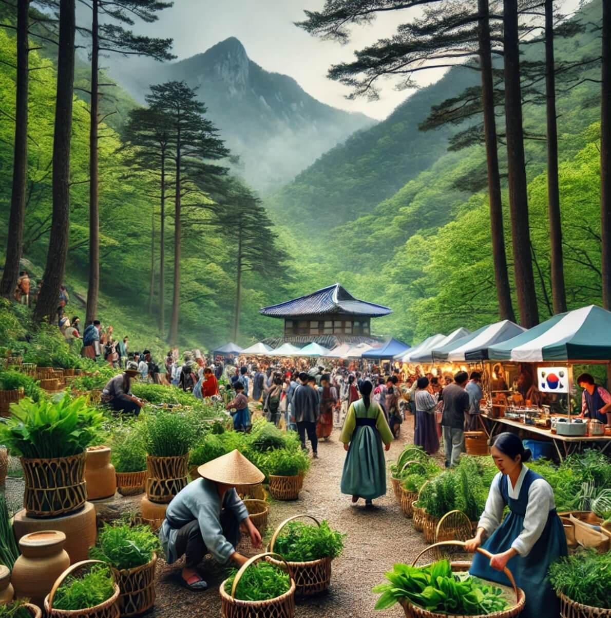 양평 용문산 산나물축제