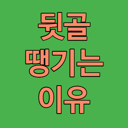 뒷골 땡기는 이유와 어지러움