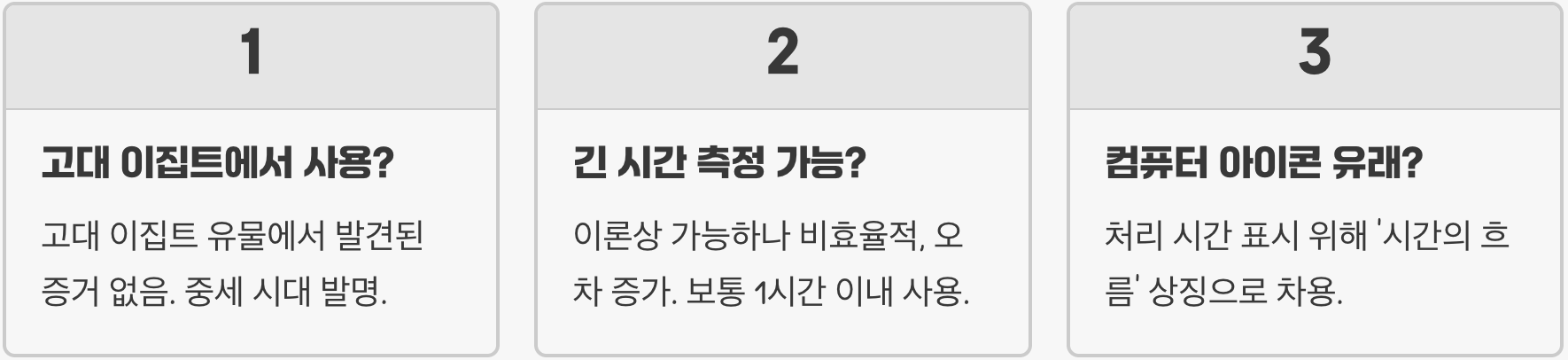 모래시계의 역사와 기원 총정리, 고대부터 현대까지 시간 측정의 상징