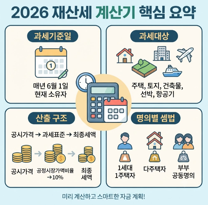 재산세 계산기 홈택스 위택스