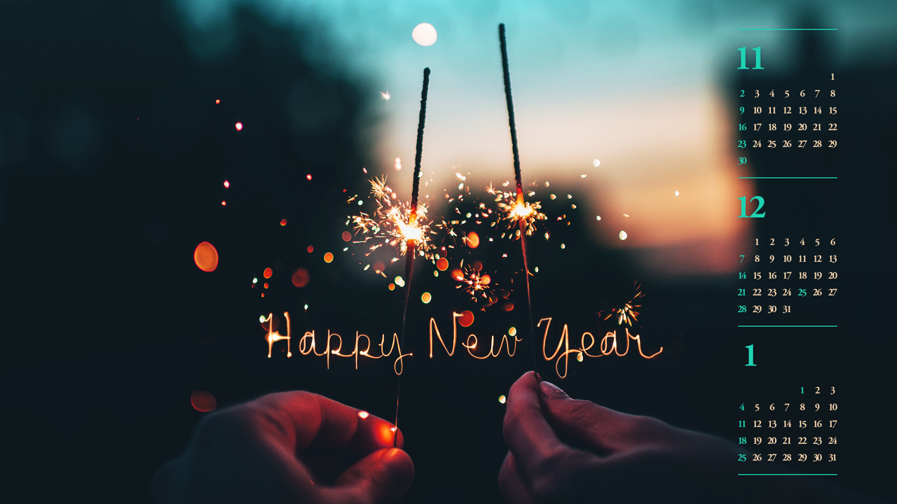 10 해피 뉴 이어 B - 2025년12월 노트북배경화면