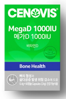 세노비스 메가 D 1000IU 비타민D, 60캡슐, 1개